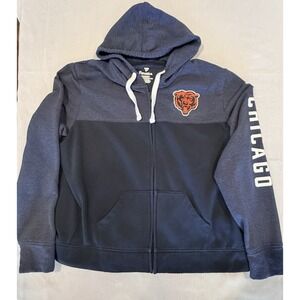 Chicago Bears NFL Fanatics  Women's Zip Up Hoodie 2XL Front Logo.